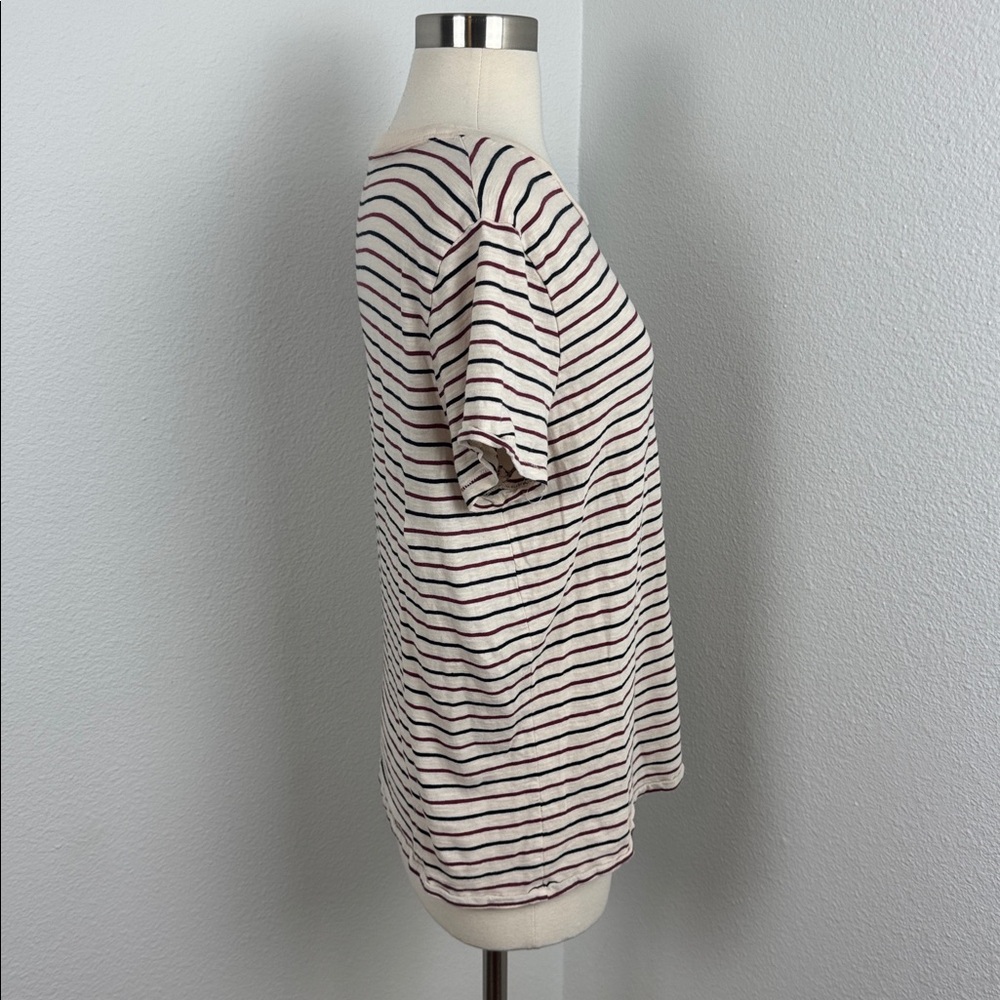 Madewell Striped Pocket Tee, Sz XL - Picture 6 of 9